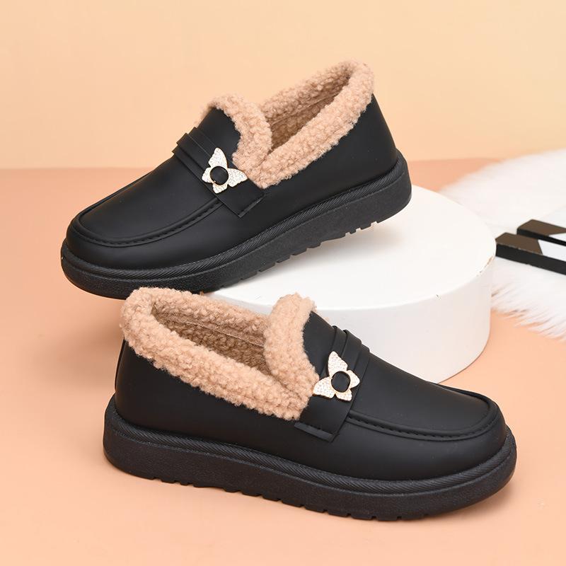 New Waterproof Cotton Boots, Women's Fleece Thickened Warm Snow Boots, Fashionable Casual Shoes