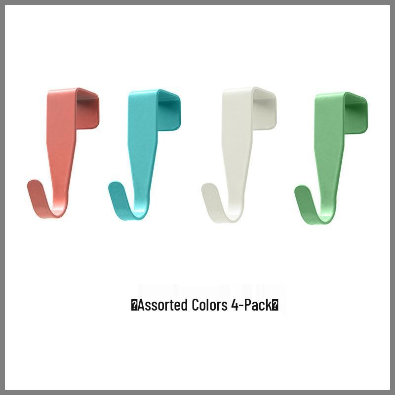 No-Drill Silent Wrought Iron Over-Door Clothes Hook & Storage Rack