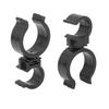 uxcell Pipe Clip Retainer 23.2x44.7mm Plastic Double Hole Holder Clamp Vehicle Fastener Black 5pcs
