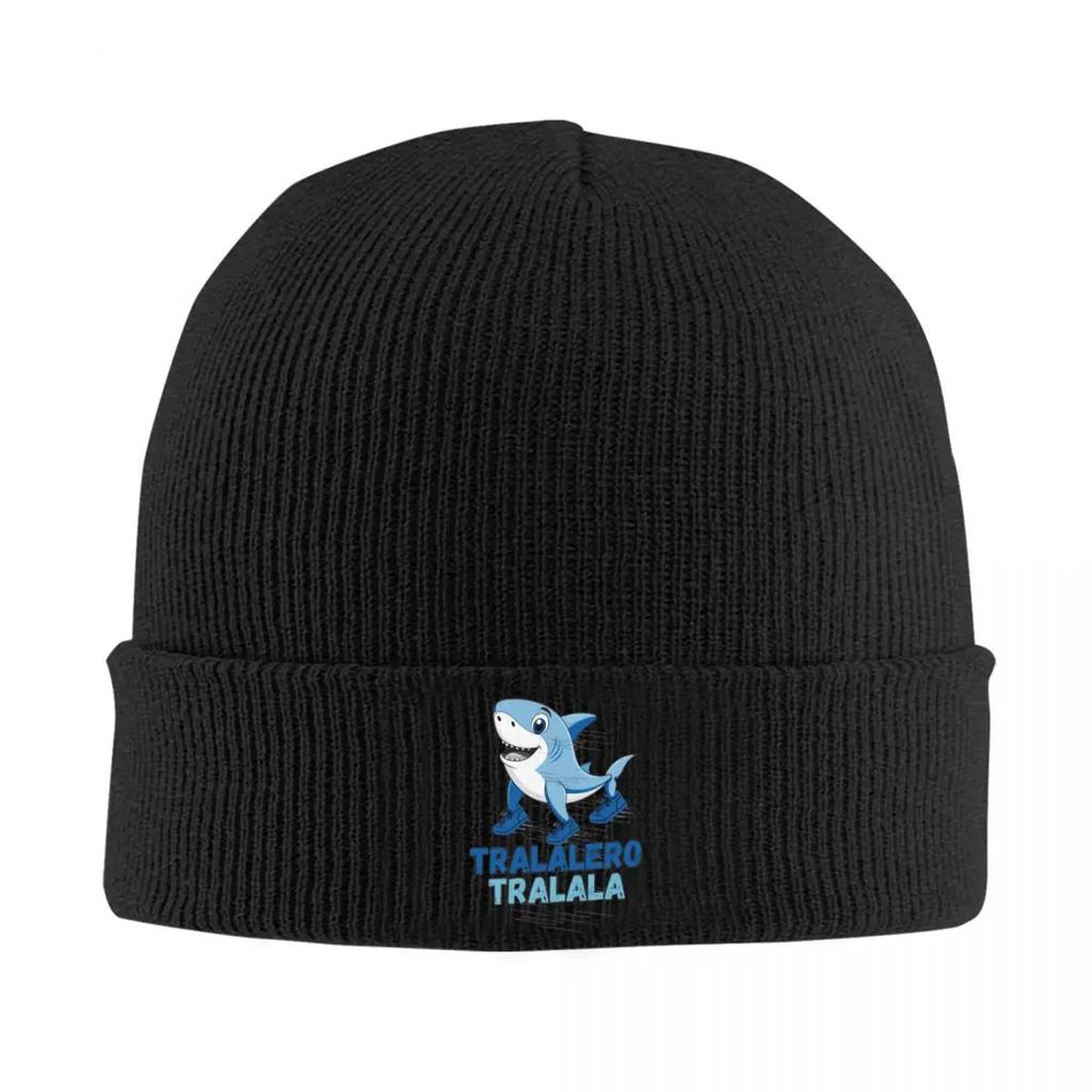 Tralalero Tralala Shark Italian Brainrot Warm Knitted Cap Winter Knit Bonnet Hat Skullies Beanies Hip Hop Caps for Unisex
