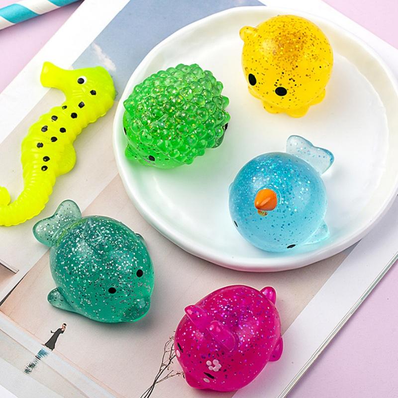 Kawaii Animal Soft Cute Fun Sensoriale Antistress Squeeze Toys Spugnoso Mochi Fidget Toys Appiccicoso Antistress Palla per Bambini