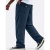 Spring Summer Men's Old Money Style Linen Cotton Loose Straight Wide Leg Trousers Drawstring Casual Pants
