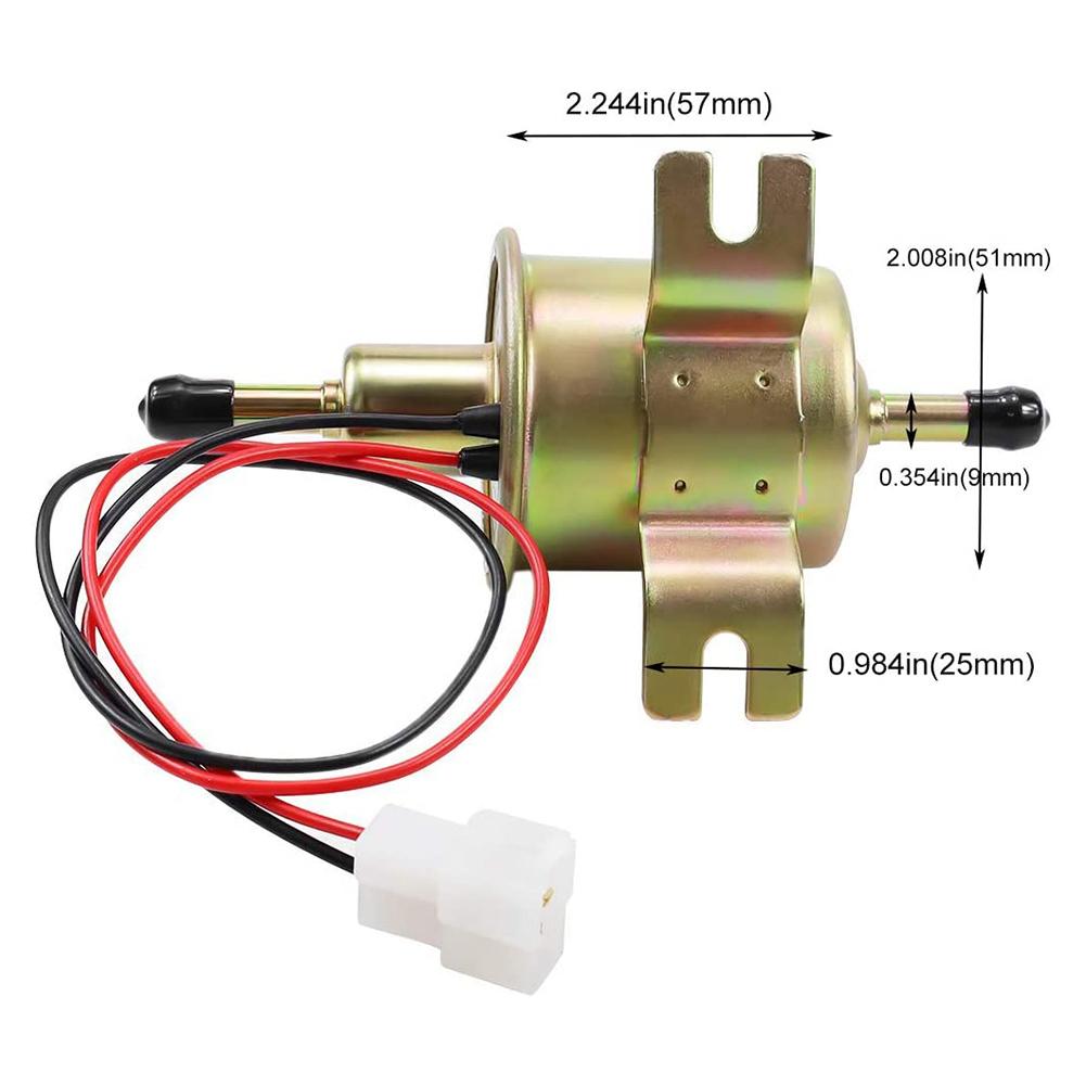 Electric Fuel Pump 12V Universal Low Pressure Built-in Check Valve Transfer Inline Fuel Pump For Carburetor