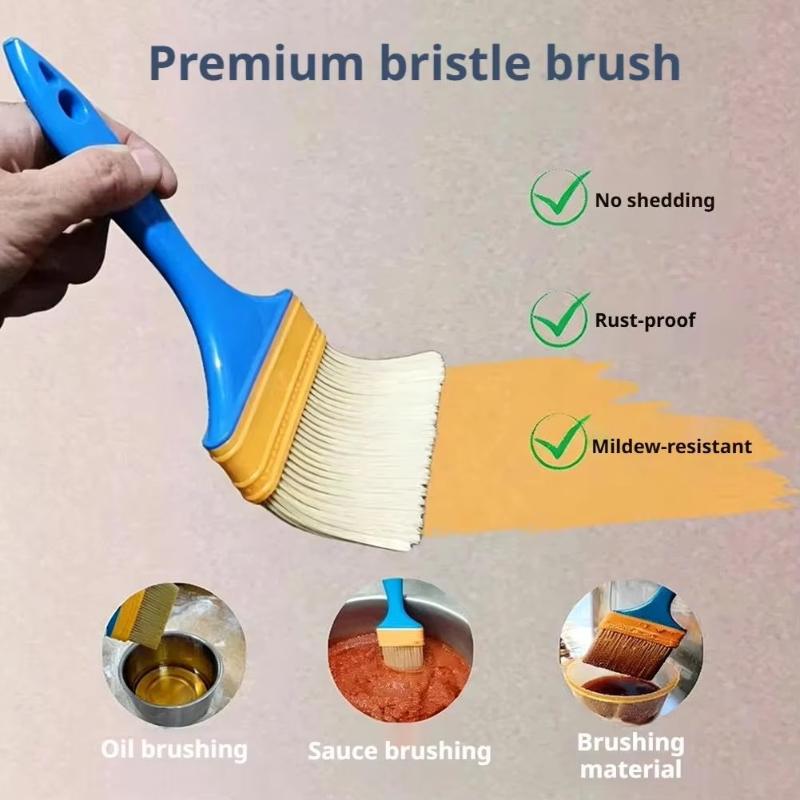 5Pcs Multifunctional Paint Brushes With Handle Paint Brush For Wall And Furniture Clean Nylon Paint Barbecue Brush