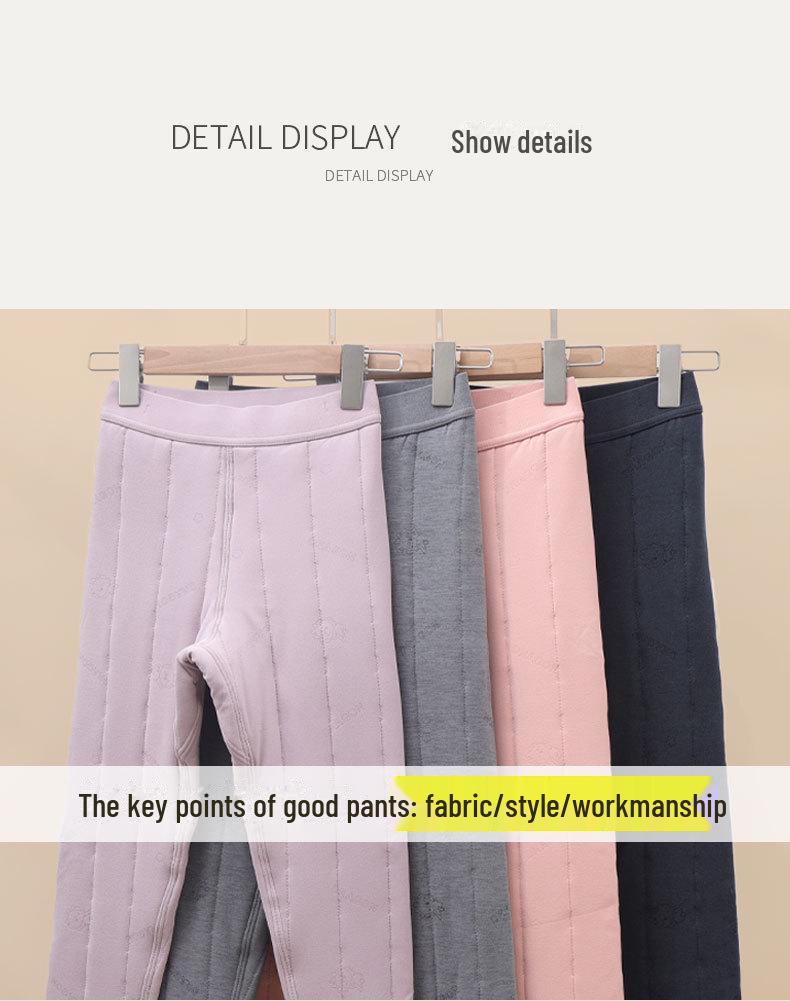 Children's Thickened Velvet Cotton Thermal Pants - Warm Autumn/Winter School Uniform Trousers for Boys and Girls.