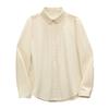 Women's Casual Round Neck Long Sleeve Brushed Cotton Shirt for Winter and Autumn