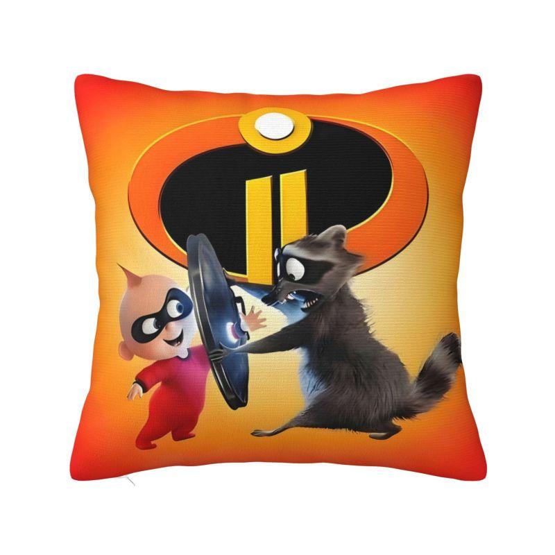 Nordic Style Animation The Incredibles Cushion Cover Polyester Superhero Comedy Throw Pillow Case for Car Square Pillowcase