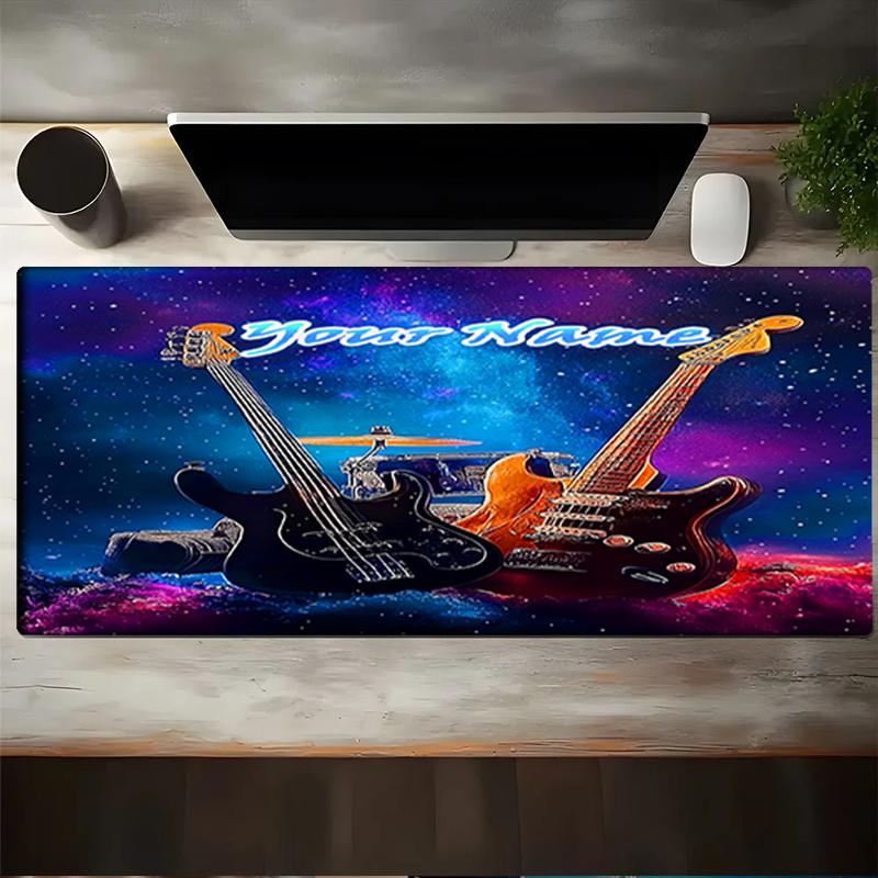 1PC Custom Name Guitar Dreams Cosmic Mouse pad, keyboard and mouse desk pad, for computer notebook Birthday Gift For Any Room Or Office