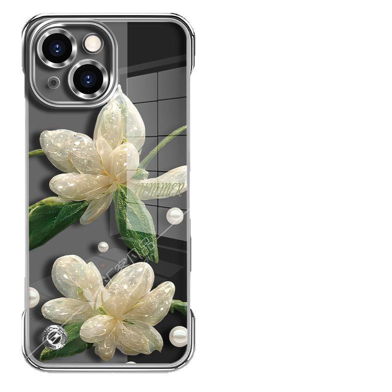 

Хрустальная подставка для цветов подходит для прозрачных чехлов для телефона Apple 13 и Huawei Mate60pro с гальванизированной безрамочной 15 Redmi K40/K40 Pro