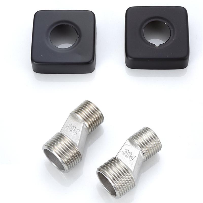 304 Stainless Steel Black Bathtub Faucet Bathing Shower Bathroom Wall Mounted Bath Tap Mixer Hot And Cold Water Single Handle