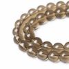 Smoky Crystal Glass Round Beads 15"Strand Smooth Loose Spacer Beads 4/6/8/10/12mm for Jewelry Making DIY Bracelets Accessories