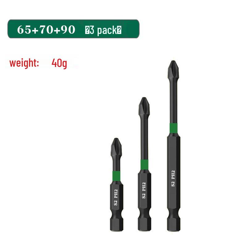 Impact-Resistant Magnetic Phillips Screwdriver Bit Set - High Hardness, Anti-Slip, Electric Drill Compatible