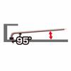 VESSEL Hexagonal bar ball point L type wrench short shaft width across flats 2.5mm 8200BP