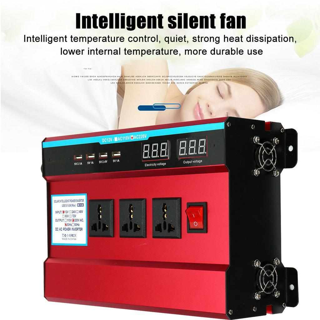 10000W LED Display Car Inverter Power Inverter Peak Auto 4 USB Port Converter Transformer Modified Sine Wave