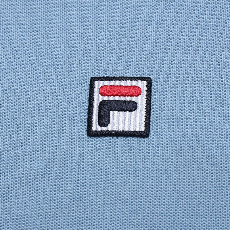 FILA Essentials Antibacterial Continuous Cool Trendy Polo Shirt Men tops Sky-Blue F11M631102FBU