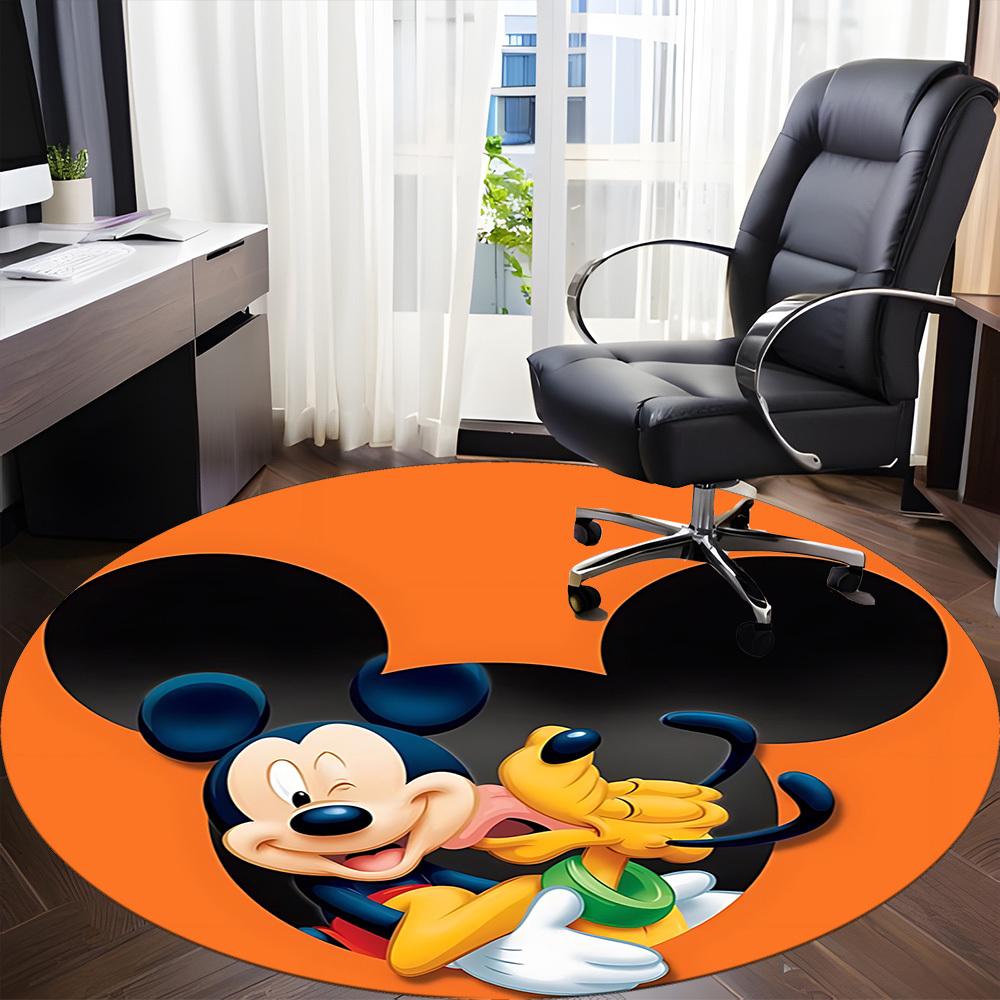 1pc Mickey, Pluto Chair Carpet for Office, Non slip, Soft and Durable Office Rug