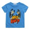 Wild Kratts Cartoon T-Shirt Anime-Druck Neues Baumwoll-T-Shirt Kinder Spaß-Top Abenteuer-Cartoon-Tees Coole Jungen Kurzarm-Kleidung