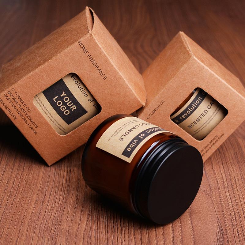 Aromatherapy Candle Room Fragrance Glass Cup with Lid Essential Oil Scented Candle Hand-filled Soy Wax Essential Oil Companion Gift