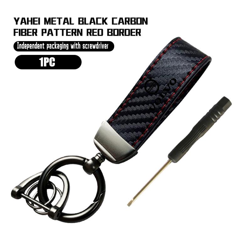 

Car Carbon Fiber Keychain Strap Key Chain Rope Ring Lanyard Holder For Volvo V40 V60 C30 C70 S60 S80 S90 XC40 XC60 XC70 XC90 T6