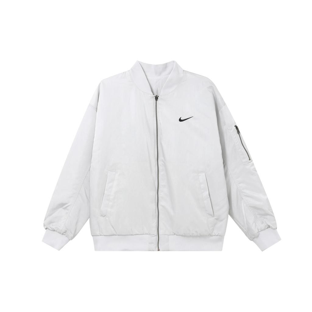 Nike Reversible Cotton Jacket With Large Logo Print And Zip Women Jacket White DV7877-025