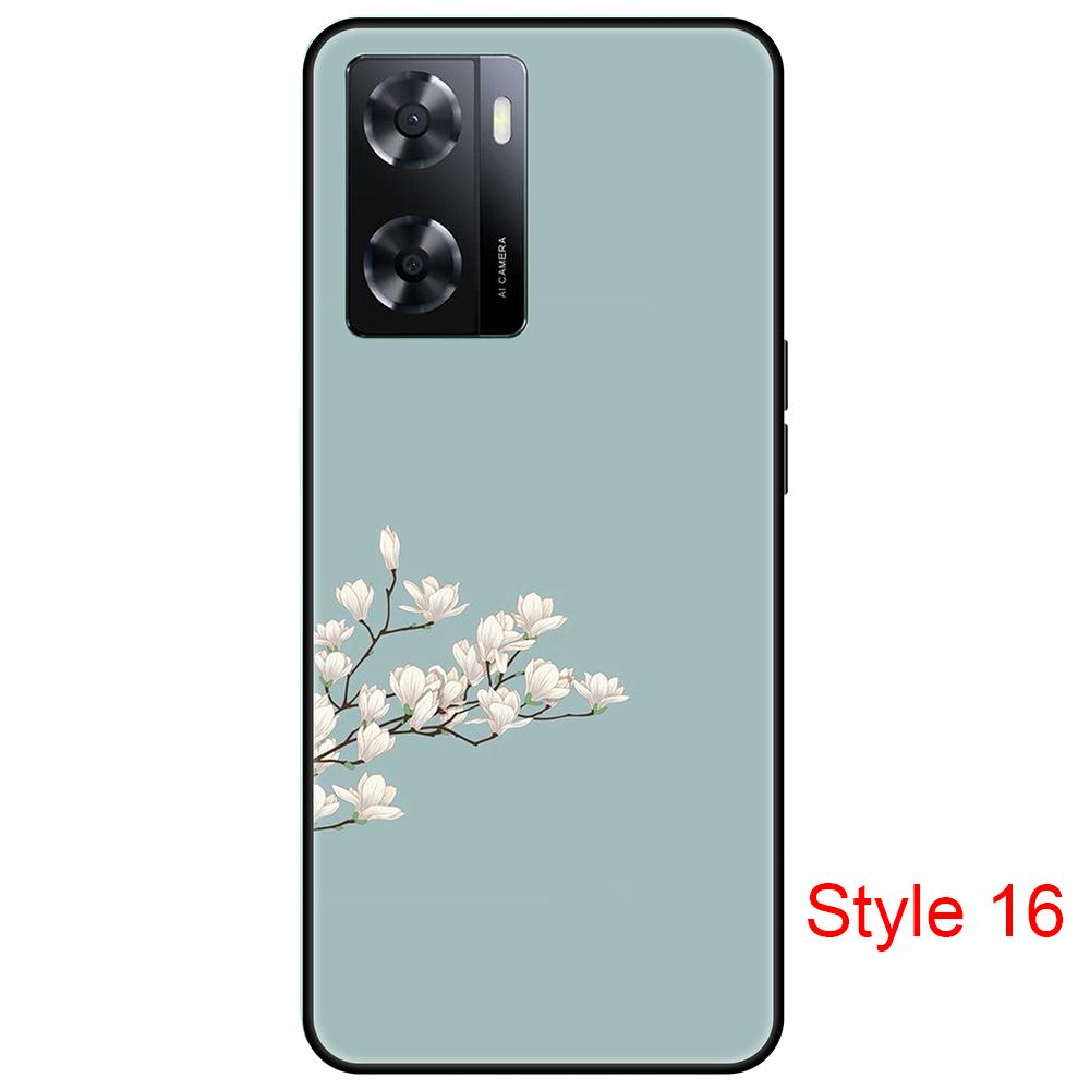 for Oppo A57 4G Black Case Cute Cartoon Soft Silicon shockproof Back Cover 6.56inch Full protection bumper PFTM20