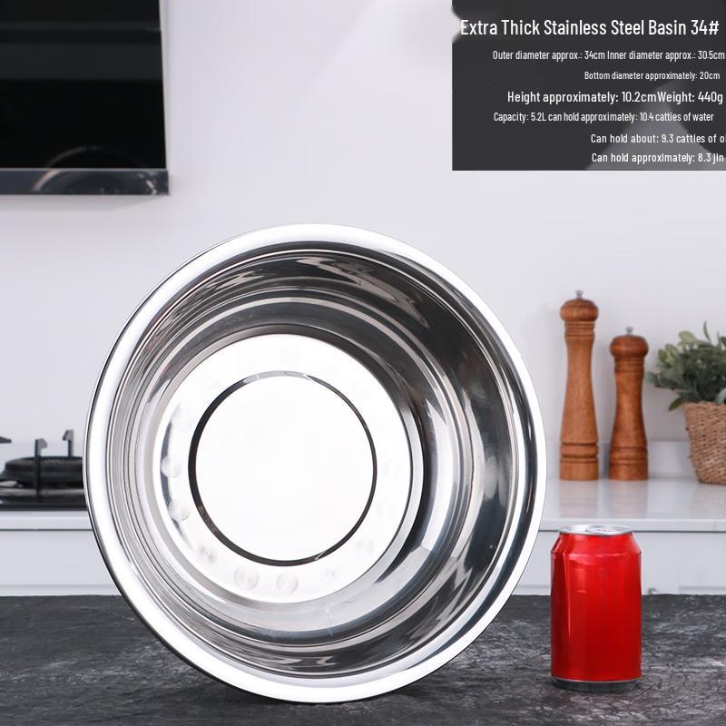 Luse Extra Thick Stainless Steel Multi-Purpose Basin with Lid