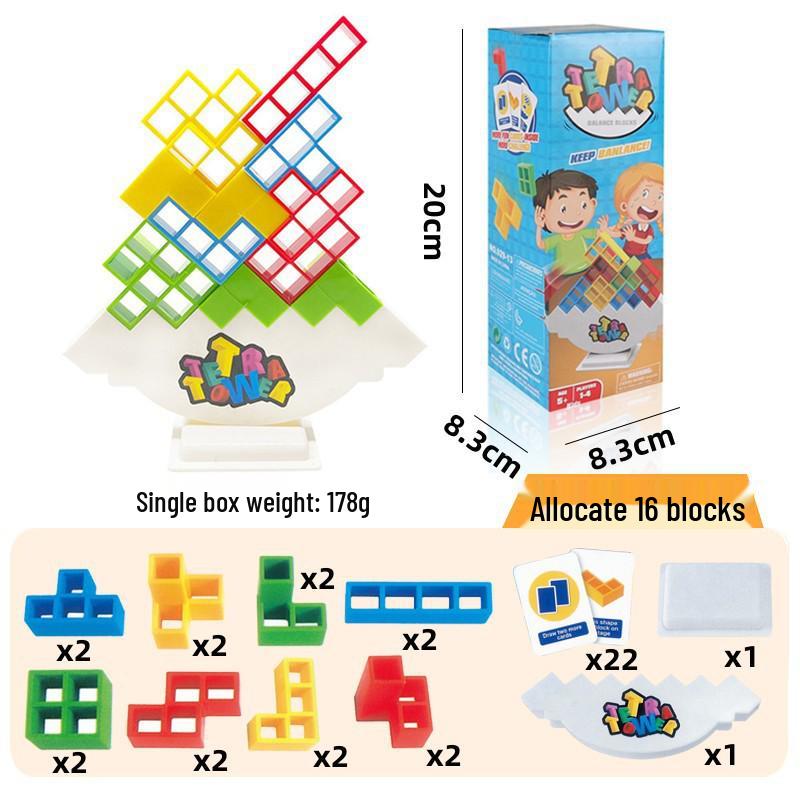 Tetris Blocks Stacking Game for Kids – Puzzle Balance and Wobbling Toy