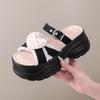 Dopamine Thick-bottomed Muffin Slippers Women's Summer New Fashionable and Cute Student Casual One-word Cool Slippers