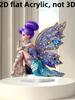 1pcs Flower Fairy Elf Acrylic Bedroom Decoration Living Room Decoration Home Decoration, Gifts for Family and Friends
