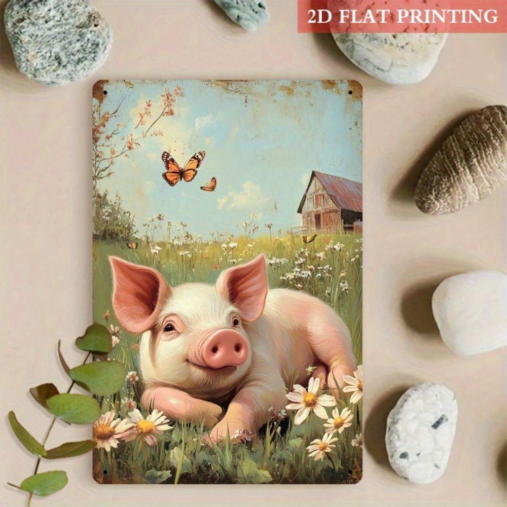 

Забавный кролик в окне Металлическая жестяная табличка Настенный декор 20x30см