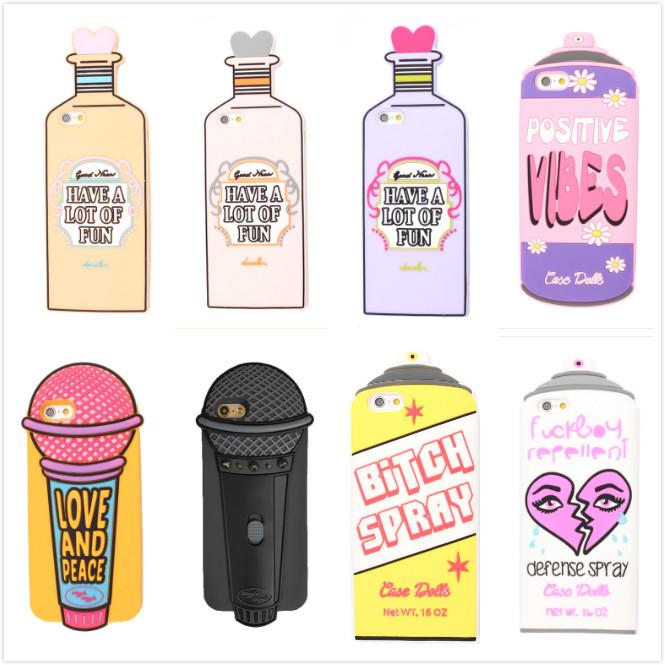 Cartoon 3d Silicone Phone Case For Iphone 5 To 7 Plus With Soft Protective Cover For Kids