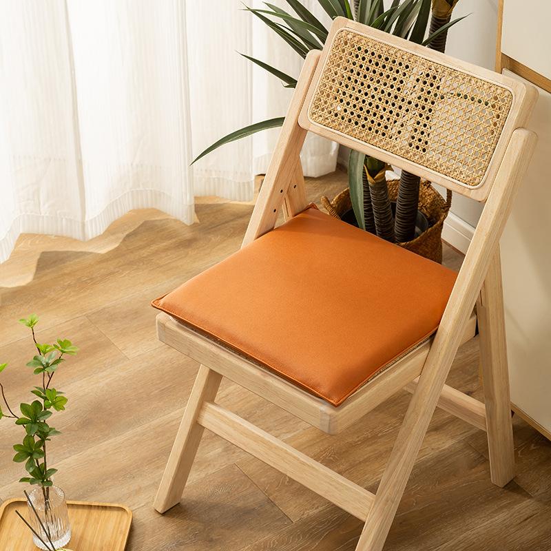 Simple Style Dining Chair Cushions Waterproof PU Leather Memory Foam Seat Cushion Pad 40cm Home Office Technology Cloth Cushion