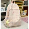 Schoolbag Korean simple plaid backpack casual versatile lightweight high school students ins schoolbag class commuter travel backpack