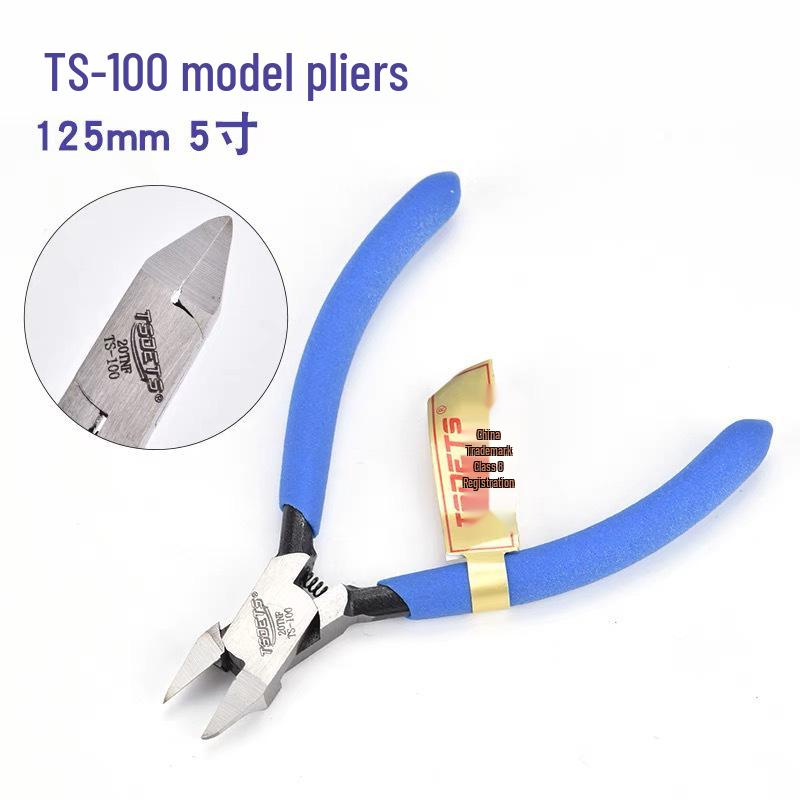 TSDETS Sprue Pliers Set: Includes 6" Side Cutting, 5" Diagonal Cutting, and 7" Wire Cutting Pliers for Plastic and Electrical Work.