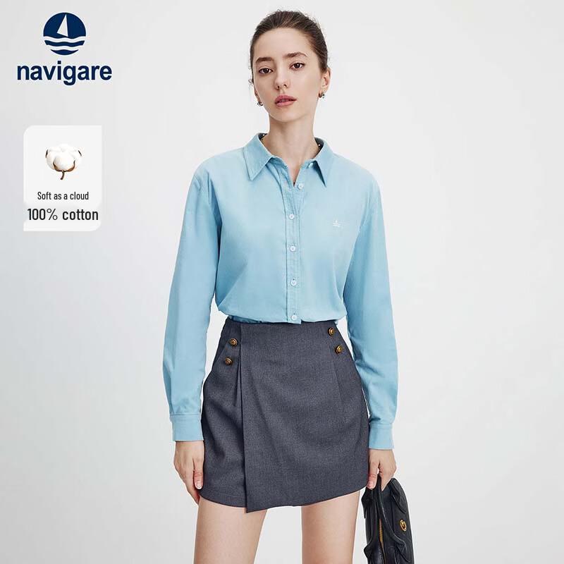 Navigare Women's Autumn Corduroy Long-Sleeve Shirt