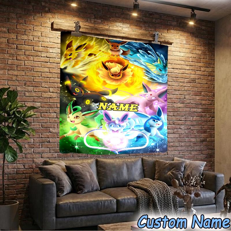 Custom Name Tapestry Pika Tapestry, Unique Design Tapestry, Suitable for Bedroom,Livingroom, Playroom,Heartwarming Fan Holiday Gifts