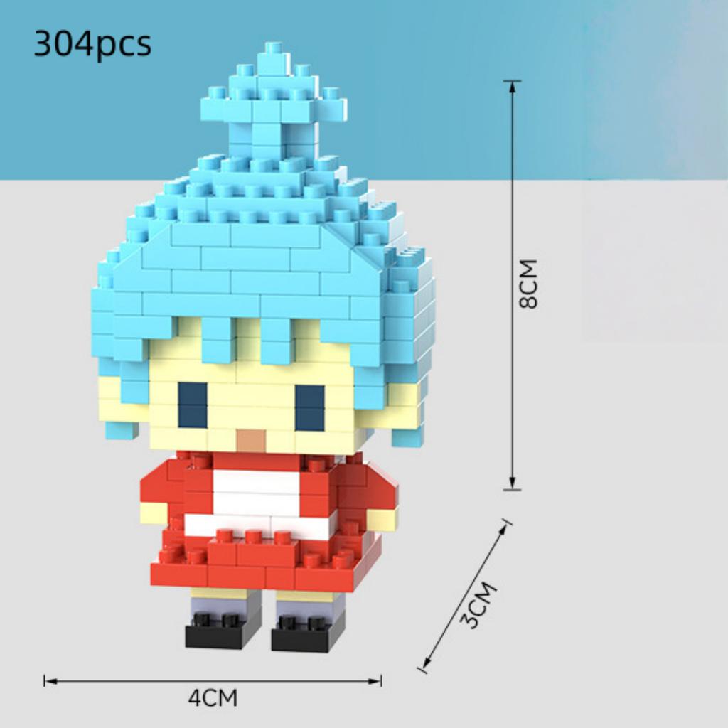 6cm high particle building blocks assembly toys mini desktop ornaments room decoration Halloween Christmas anime cartoon kawaii