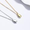 Trendy Women's 925 Sterling Silver Waterdrop Necklace Waterproof Drop Pendant Choker Daily Wearing Jewelry Bulk