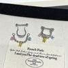 Star Chain Small Zircon Hoop Earrings for Women Stainless Steel Ear Bone Nail Earring New Trendy Body Piercing Accessorie