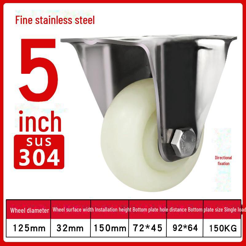 Robustes, wasserdichtes Nylon-Lenkrad aus Edelstahl 304 mit Bremse (4", 5", 6", 8").