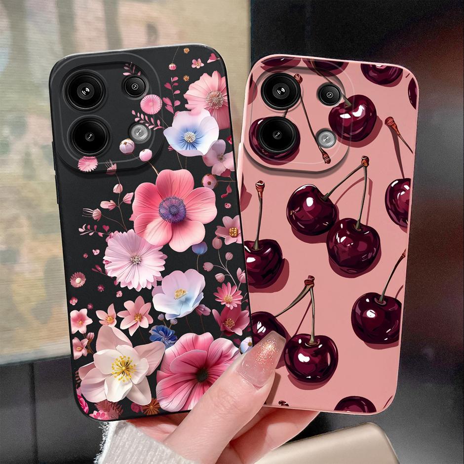 Case For Redmi Note13 13Pro 13 Pro+ Oil Painting Flower Anti-fall Minimalist Protector For Xiaomi Redmi Note 13 Pro Plus Funda