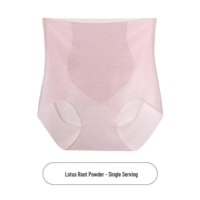 Women's High Waist Seamless Ice Silk Briefs - Ultra-Thin, Breathable, Tummy Control, Hip-Lifting