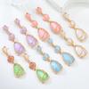 Bohemian Women Earrings Resin Vintage Geometry Piercing Hoop Jewelry Accessories