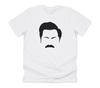 Ron Swanson Outline T-shirt Tee Funny Parks and Rec Recreation Show Cool Gift