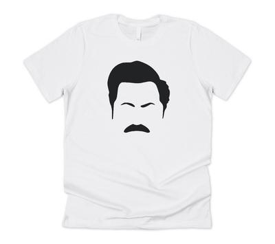 Koszulka T-shirt Ron Swanson Kontur Zabawny Parks and Rec Rekreacja Serial Fajny Prezent
