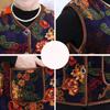 Fashion Middle Age Women Clothing Winter Plus Fleece Thicken Printing Chinese Style Vest Daily Home Thermal Sleeveless Vests