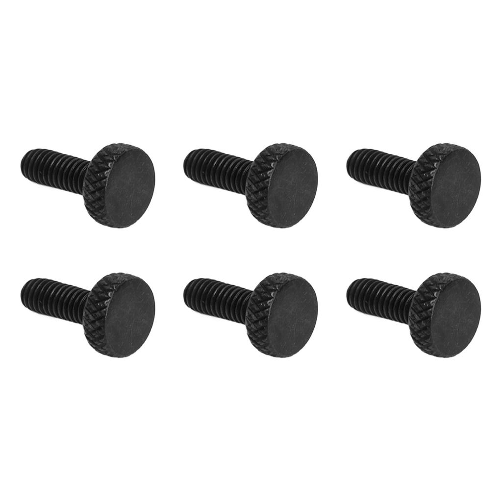 6 Pcs Tremolo Bridge String Locking Screw Metal Electric Guitar Tremolo Bridge Fine Tuning Screws Black