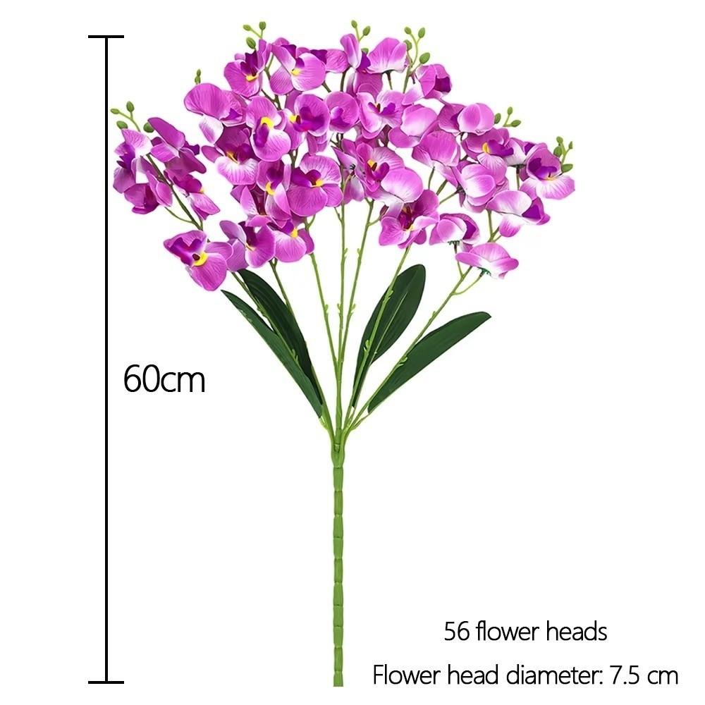 Butterfly Orchid Artificial Flowers Real Touch 7 Forks 3D Orchidea Phalaenopsis Silk Flower Home Wedding Decoration