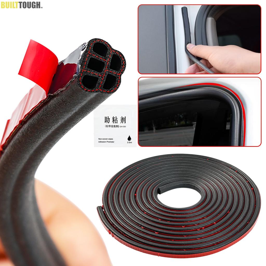 5m Car Door Rubber Seal Strip Double Layer Protector Noise Insulation Car Windshield Trunk Sealer Weatherstrip Auto Accessories