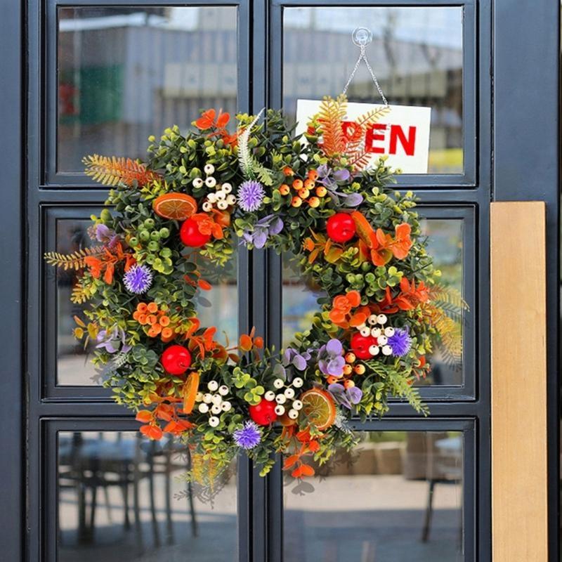 Artificial Summer Wreath Front Door Wreath for Door Wedding Garden